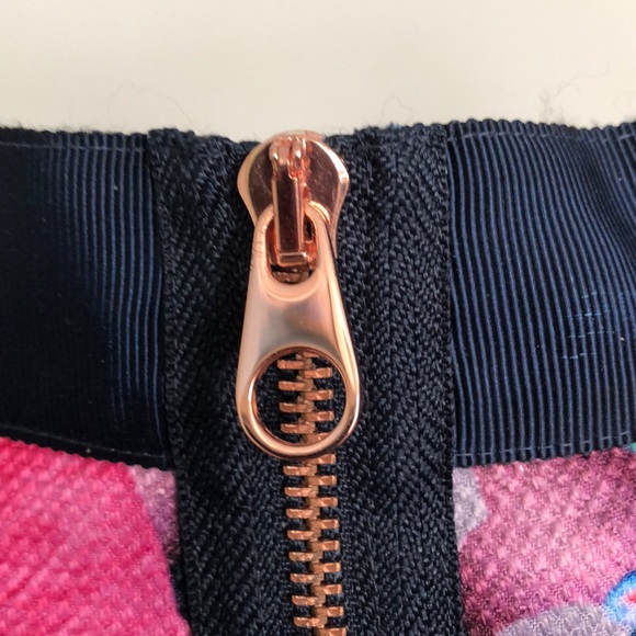 Ted Baker London neon Poppy print skirt - Picture 4 of 8